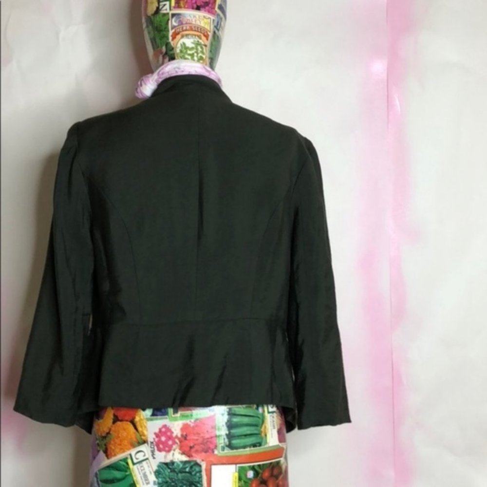 Ella Moss Draped Olive Green Cargo Blazer Floral L - Picture 4 of 7